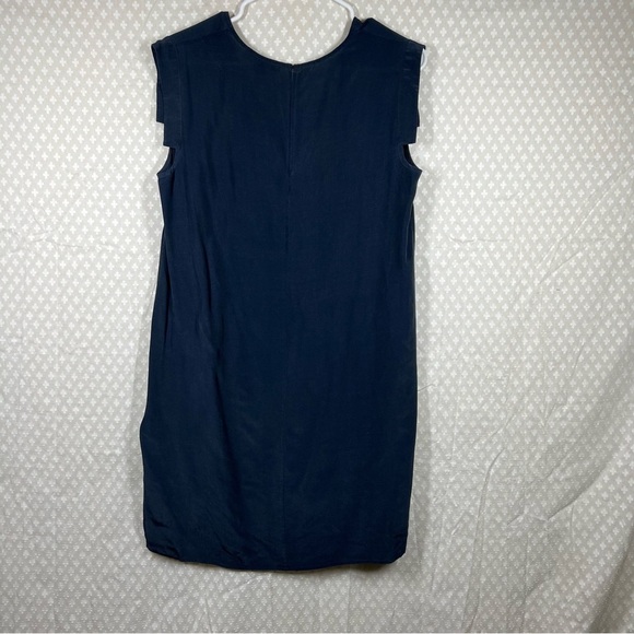 All Saints Dark Blue Silk Blend Tunic Top - Picture 6 of 6